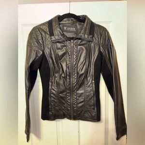 Guess Women's Sleek Black Leather Jacket
